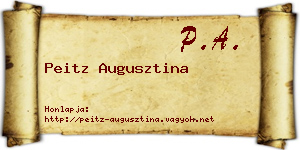 Peitz Augusztina névjegykártya